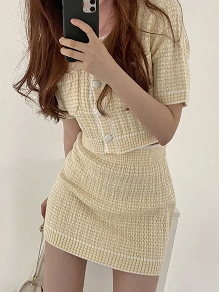 Cárdigan Beis Oscuro De Manga Corta De Punto Acanalado De Lana De Other Stories