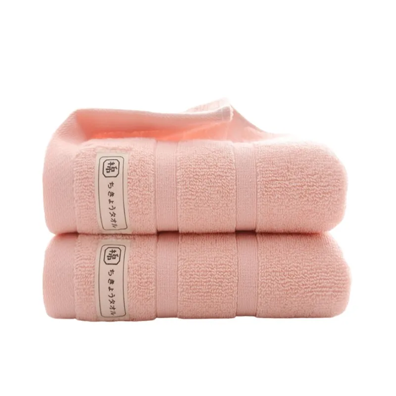 

2pcs Cotton Face Towel Bath Body Hair Hand Towel Bathroom Washbasin Facecloth Daily Washing Absorbent Jacquard Cloth Toallas