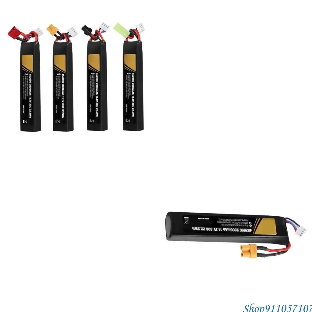 203B Battery 11.1V 3S 2000mah 30C 452096 LIPO Rechargeable Polymers ...
