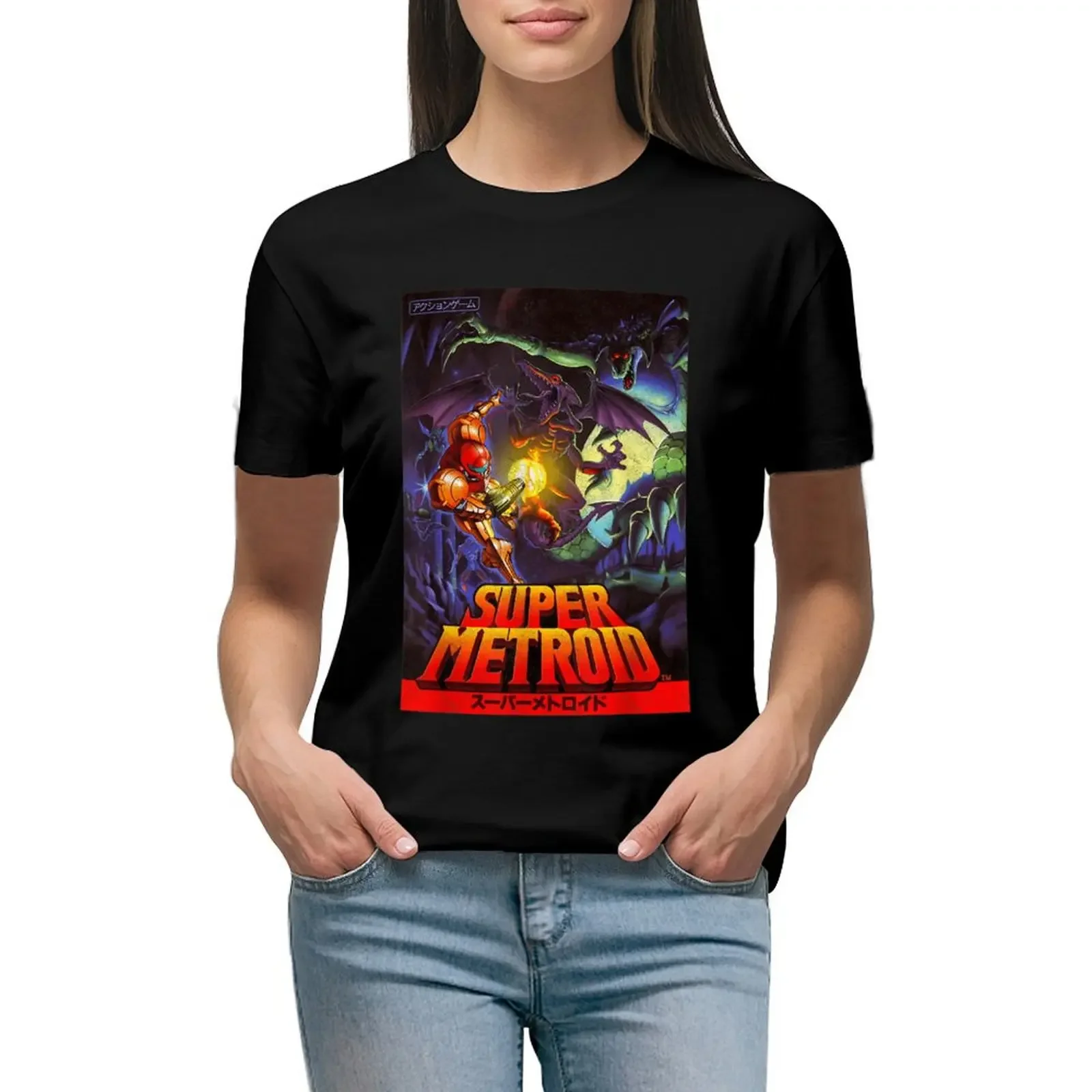 

Samus Super T-shirt summer tops Blouse lady clothes Women's clothing