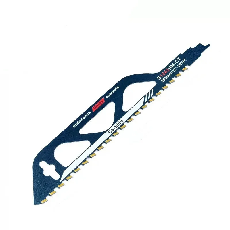 12in Demolition Masonry Reciprocating Saw Blade Hard Alloy Blade Cutting Brick Wood Metal PVC Tube Porous Concrete 1pc