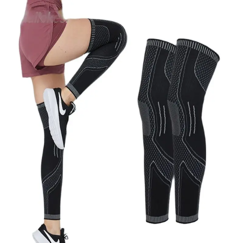 

Knee and leg protectors Sports pressure leg protectors cycling running basketball long tube thermal sleeve