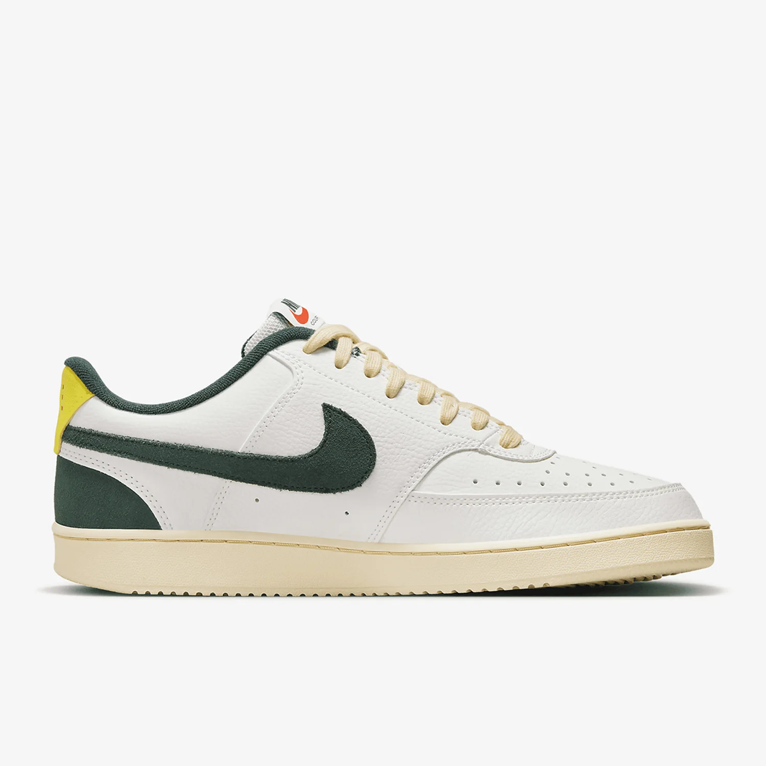 Nike COURT VISION Men's and Women's Sail White Green Retro Shock Absorbed Low Top Board Shoes FD0320-133