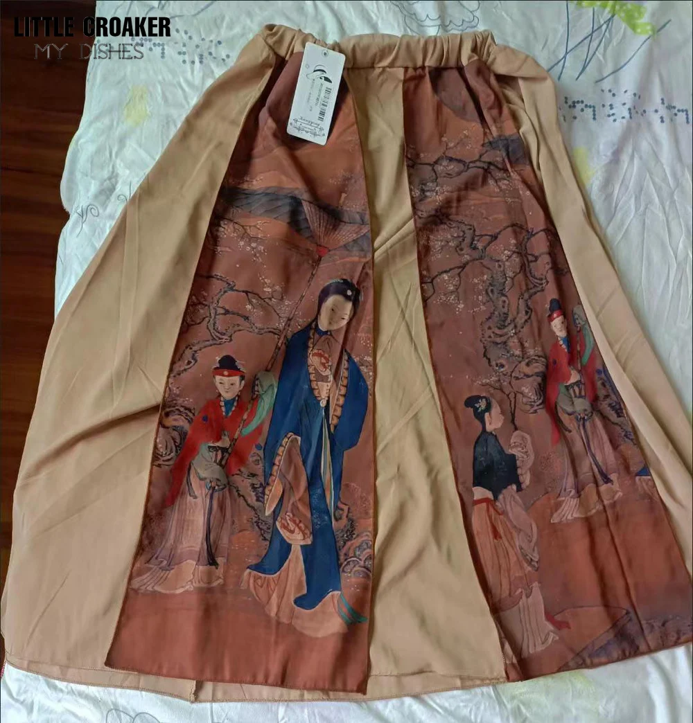 Women Hanfu Dress Chinese Style Improved Splicing Design Vintage Elegant Long For Woman Girl Portrait Of Lady Printed