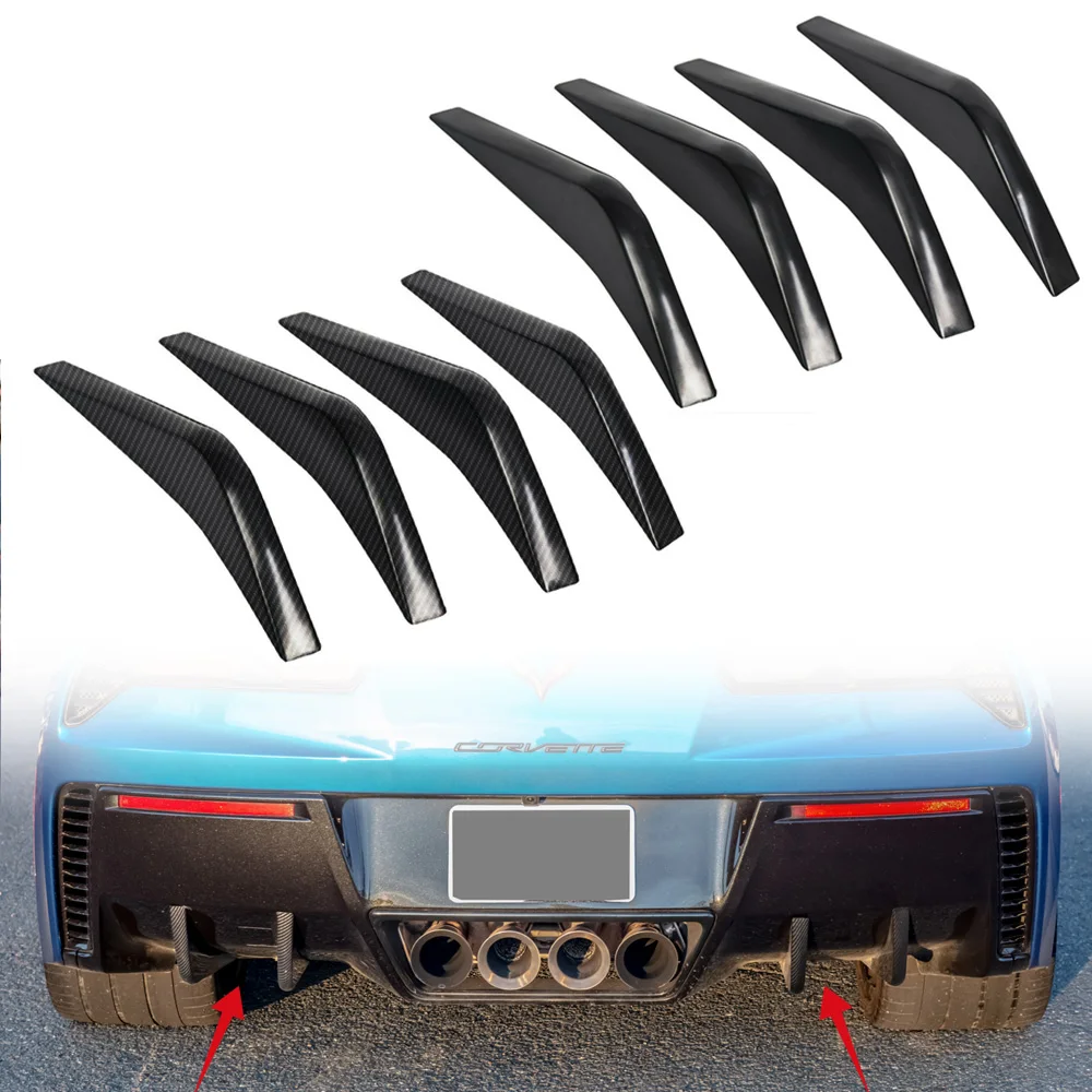 Spoiler dell'aletta del diffusore dell'aria del paraurti posteriore dell'automobile per Chevrolet Corvette C7 2014-2019 - immagine 3