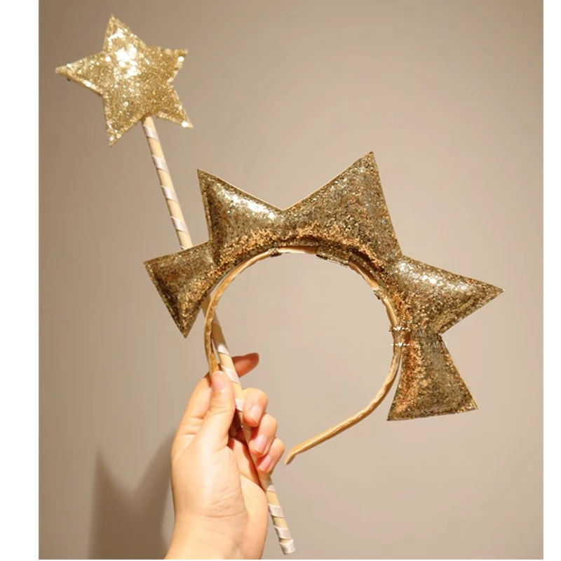 Birthday Crown Fairy Stick Wand Princess Cape Cloaks for Girls Costume Sequins Sparkly Shiny Birthday Dress Up