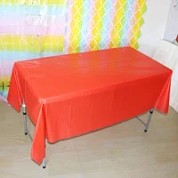 1pc Reusable Tablecloths BPA Free Plastic 54 x 72 inch Dining Table Cover Cloth for Parties Picnic Camping Outdoor Disposable 3