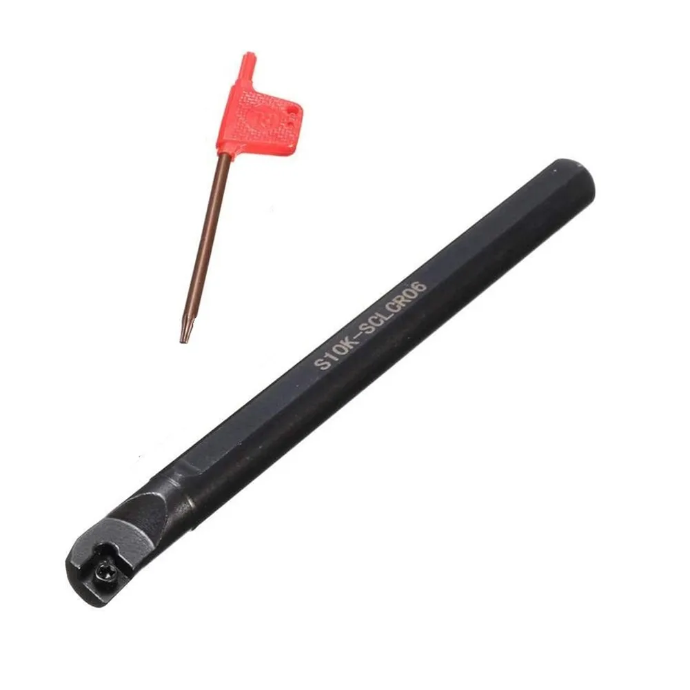 

SCLCR06 Turning Tool Holder Lathe Boring Bar S06K / S07K / S08K / S10K 6/7/8/10mm Shank CCMT060204-HM Insert T8 Wrenches