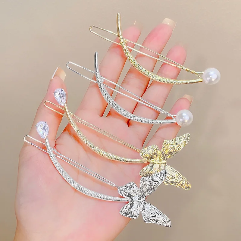 Neue 2023 Einfache Trend Metall Gold Silber Farbe S-förmige Haar Klaue Clips Und Pins Schnalle Haarnadel für Frau Kopfbedeckungen Zubehör – Detail 23