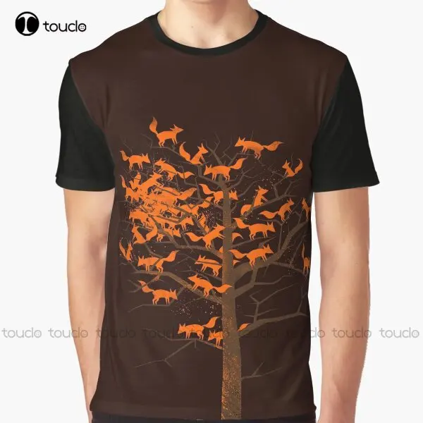 Blazing Fox Tree Graphic T-Shirt Custom Aldult Teen Unisex Digital Printing Tee Shirts Regalo Personalizzato Xxs-5Xl Streetwear
