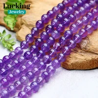 A+ Genuine Light Amethyst Purple Crystal Beads 4-12mm Loose Quartz Beads For Jewelry Making DIY Bracelets Necklace 1