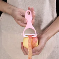 Vente chaude pour 4 couleurs éplucheur de fruits et légumes cuisine pomme de terre carotte concombre éplucheur Gadgets de cuisine éplucheur en céramique 6