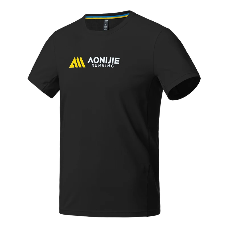 

Aonijie Men's T-Shirt Marathon Short-Sleeved Stretchy Shirts Daily Commuting Top Quick-Drying Breathable Sports