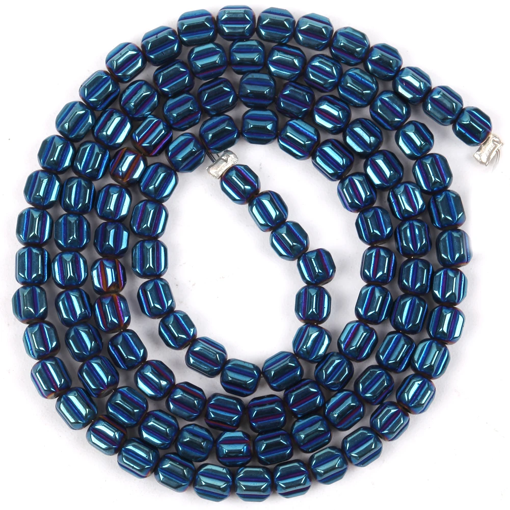 Natürlicher Hämatit-Stein, 3 x 3 mm, plattiert, bunte Kürbisform, Hämatit-Abstandsperlen für Schmuckherstellung, passend für DIY-Armband-Zubehör – Detail 25