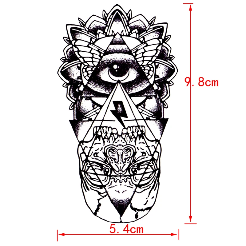 Die Augen Gottes Wasserdicht Temporäre Tattoos Aufkleber Totem Henna Tattoo Body Art Fake Tattoo Flash Tattoo Aufkleber – Detail 2