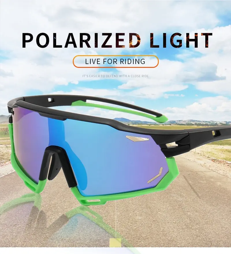 Meekleurende sportbril Heren Vrouw Gepolariseerde fietsbril Mountain MTB Fietsen UV400 zonnebril Fietsbril_voghion.com