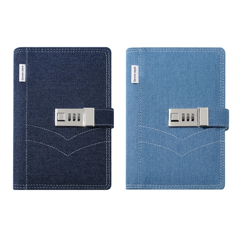 

XXUD Stylish Cover Notebook with Combination Lock Lined Notebook for OfficeGift