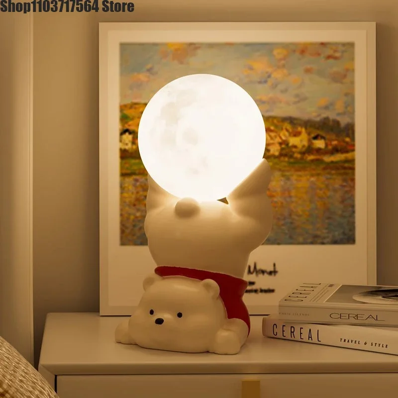 

Violent bear party Bear pat light nightlight decoration living room bedroom nightstand modern simple resin decoration