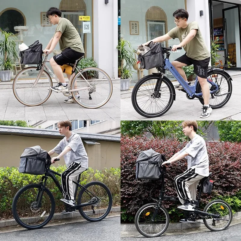 애완동물 여행 가방 휴대용 고양이 강아지 백팩 자전거 애완동물 가방