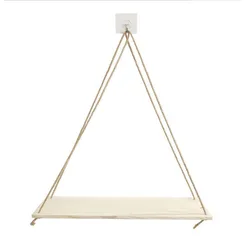 Nordic Wooden Rope Swing Hanging Shelf (Wood)