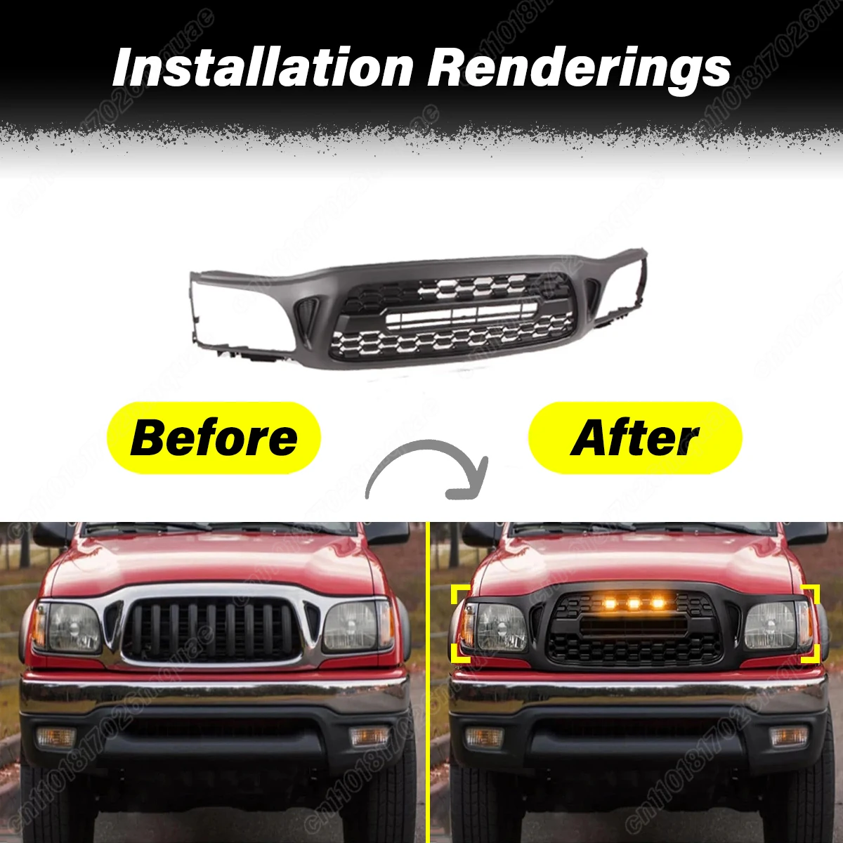 Per Toyota Tacoma 2001 2002 2003 2004 Motore di Automobile Griglia di Aspirazione Aria Corpo Anteriore di Raffreddamento Del Motore Accessori Decorativi - Image 2