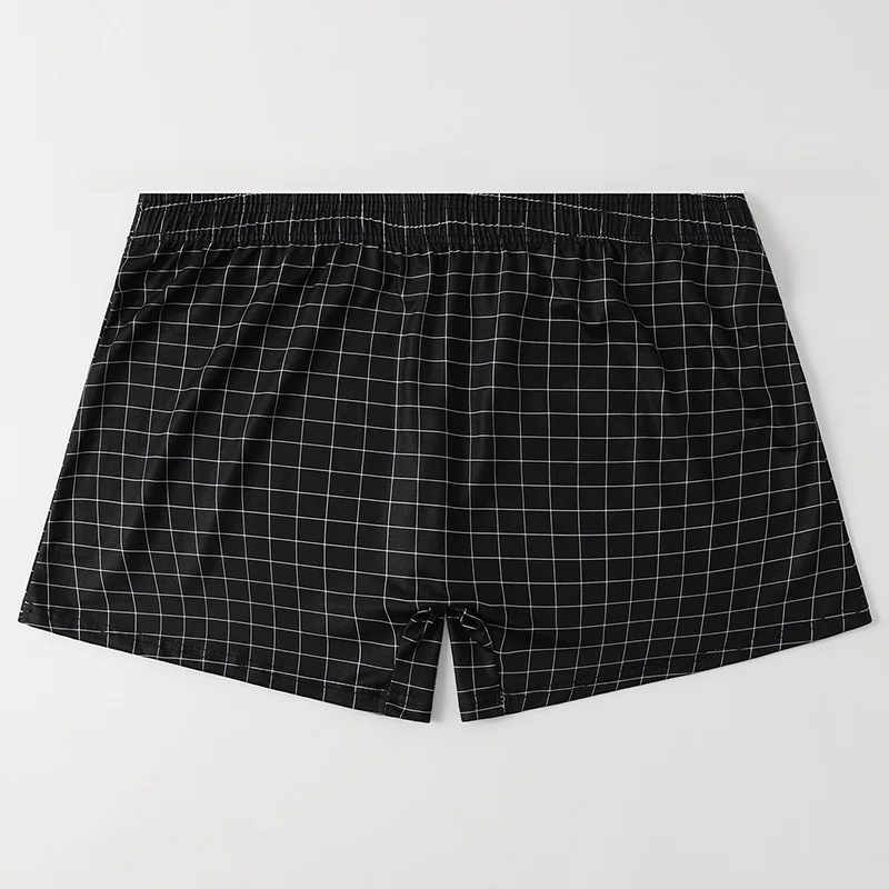 4-Piece Set Of Plaid Printed Elderly Aro Pants Casual And Loose Men's Boxer Shorts Comfortable And Breathable Underwear