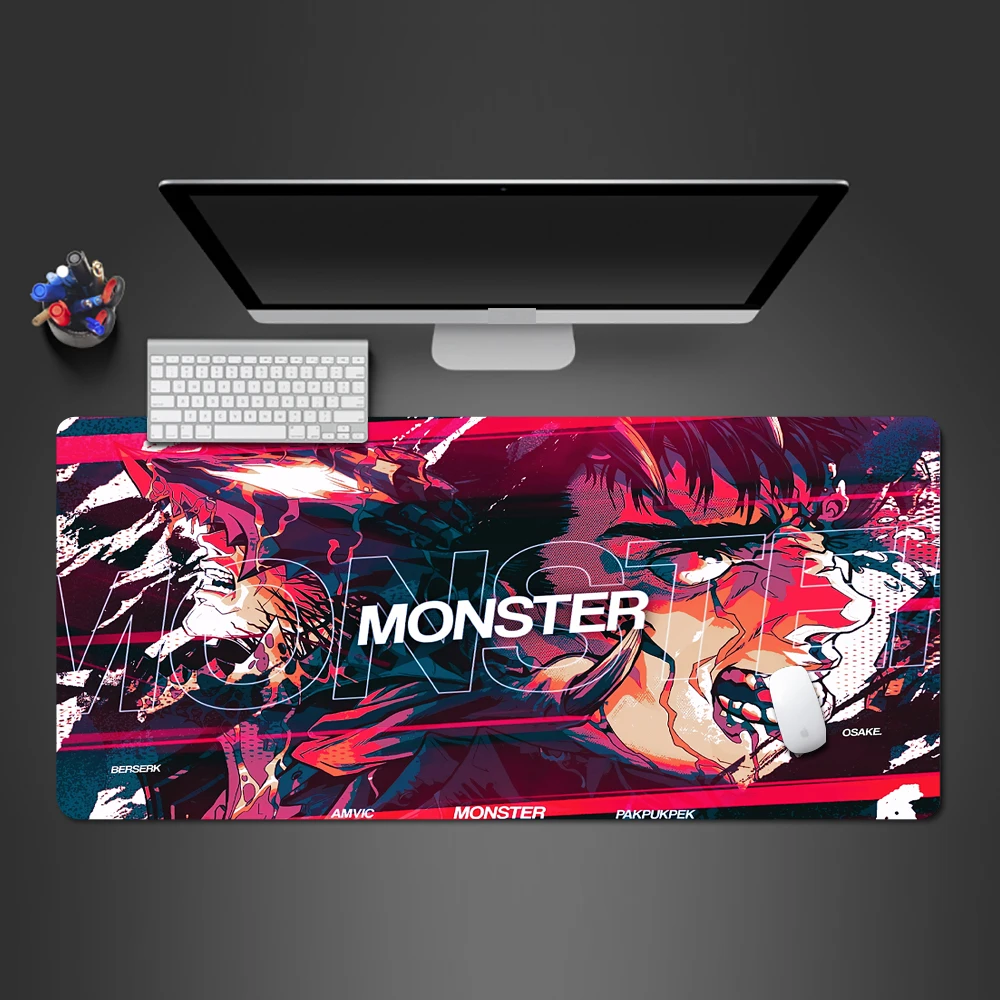 

Mouse Pad Berserk Anime Computer Desk Mat Xxl Mousepad Gamer Carpet Rug Mouse Ped Office 900X400 Accessories PC Mats Tables Big