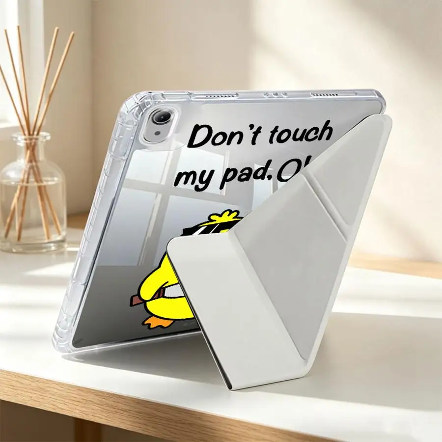 Cute Duck Tablet Case with Pen Slot and Cover