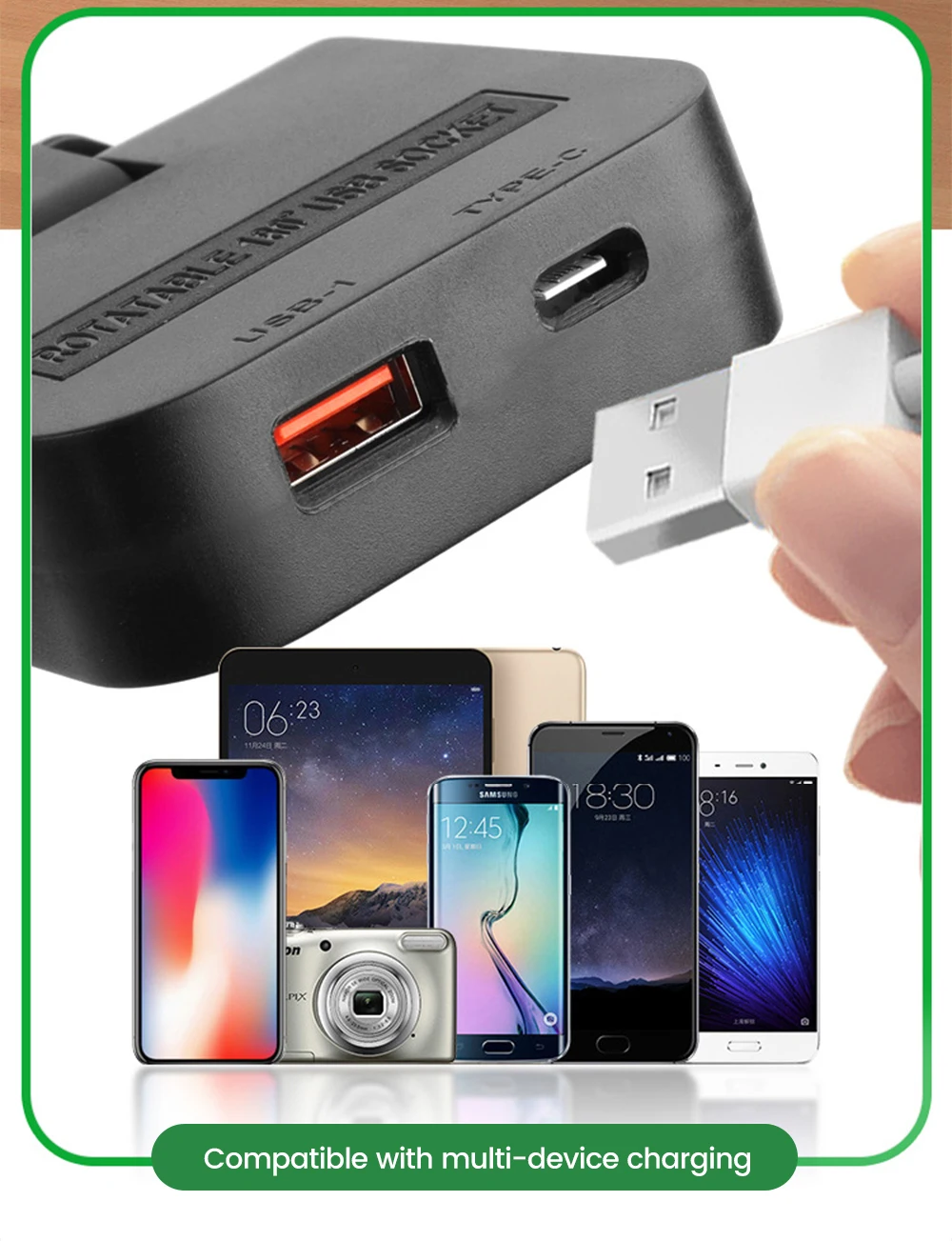 3-in-1 EU/US-Steckdose, Stecker-Adapter, faltbar, USA zu EU, Reise-Adapter, Stromkonverter, KR-Stecker, Steckdose, AC-Steckdose – Detail 4