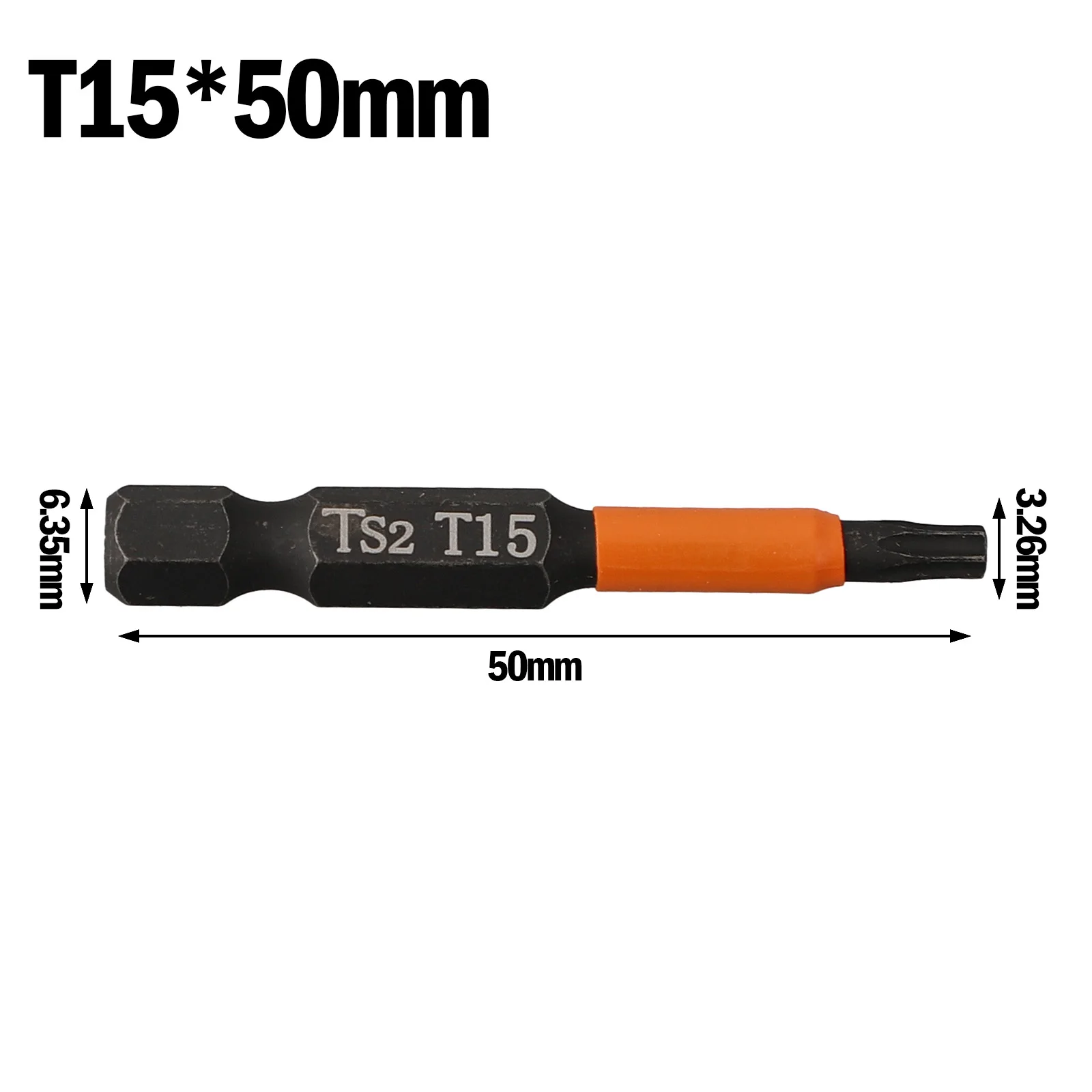 Description Picture 3 of item50mm Alloy-Steel Screwdriver Bit 1/4 Inch Hex Head Drill Bit Magnetic Torx Screwdriver Bits T10/T15/T20/T25//T30/T40