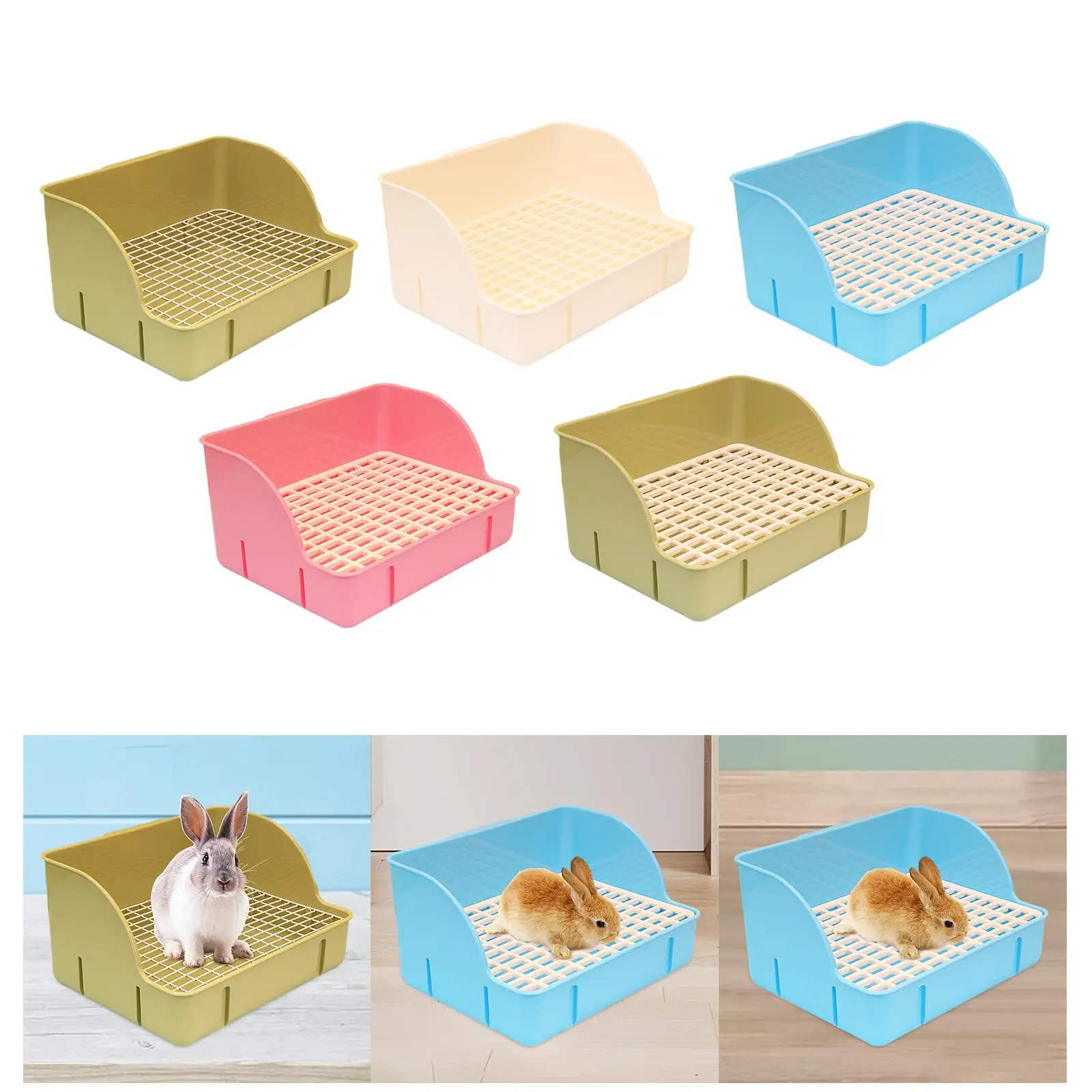 

Rabbit Litter Box for Cage Bedpan Potty Trainer for Rats Hamster Ferrets
