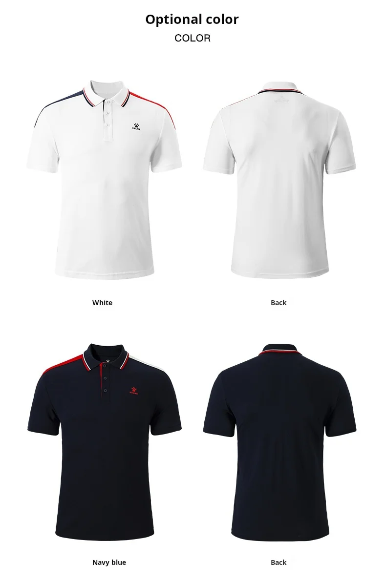 Kelme Summer Men's Short Sleeved Cotton Solid Color Sports Polo Shirt With Polo Collar Slim Fit T-shirt For Daily Competition