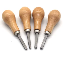 Professional Jewelry Diamond Bezel Setting Pusher Tool with Wooden Handle (Set 2)