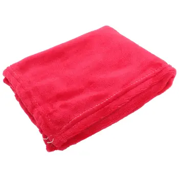 Solid Color Flannel Fleece Pet Blanket for Dogs Cozy Warm Soft Towel Style Dog Bed Cover Bright Red 30x40 Inches One Unit