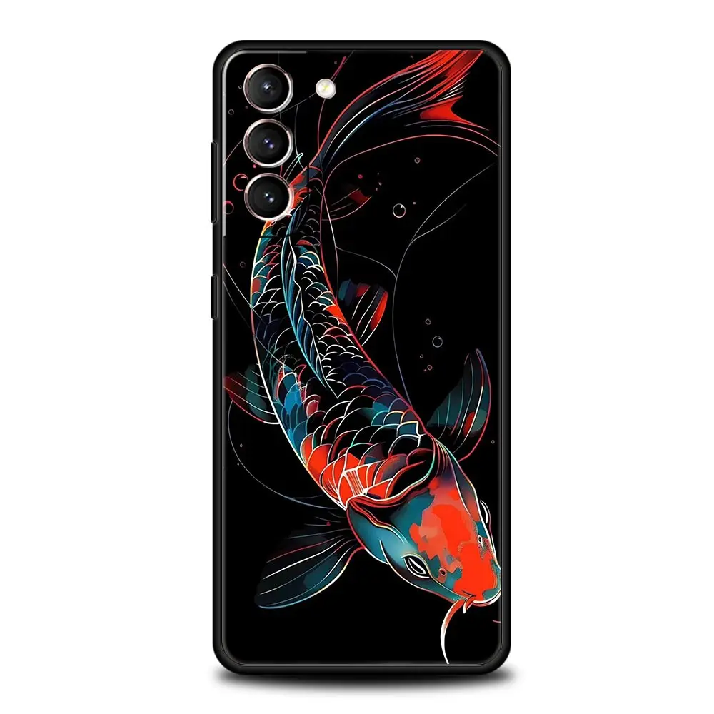 Exquisite Koi Carp Soft Silicone Phone Case