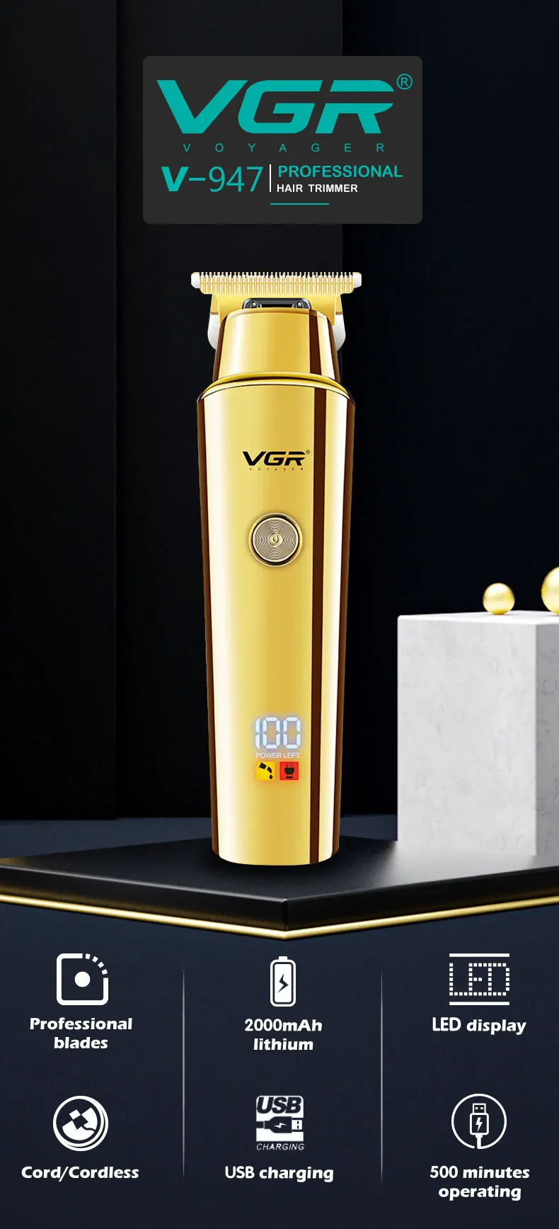 VGR V-947 Hair Trimmer description image
