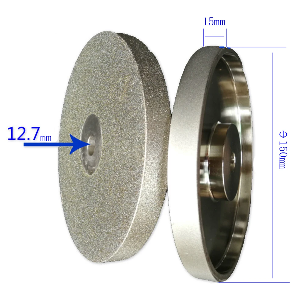 

Electroplate Coated Diamond Grinding Sharpener Wheel Diameter 150mm Thickness 15mm Hole 12.7mm For Tungsten Stone Tile Glass