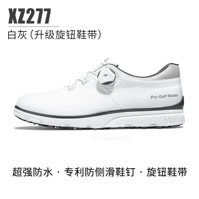 PGM Men Golf Shoes Knob Shoelaces Anti-side Slip Waterproof Men's Sports Shoes Sneakers XZ277 6