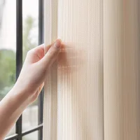1PC Cream Mirror Transparent But Not Transparent Heat-insulating 2025 New Window Screens Curtains French Style Sun Protection 1