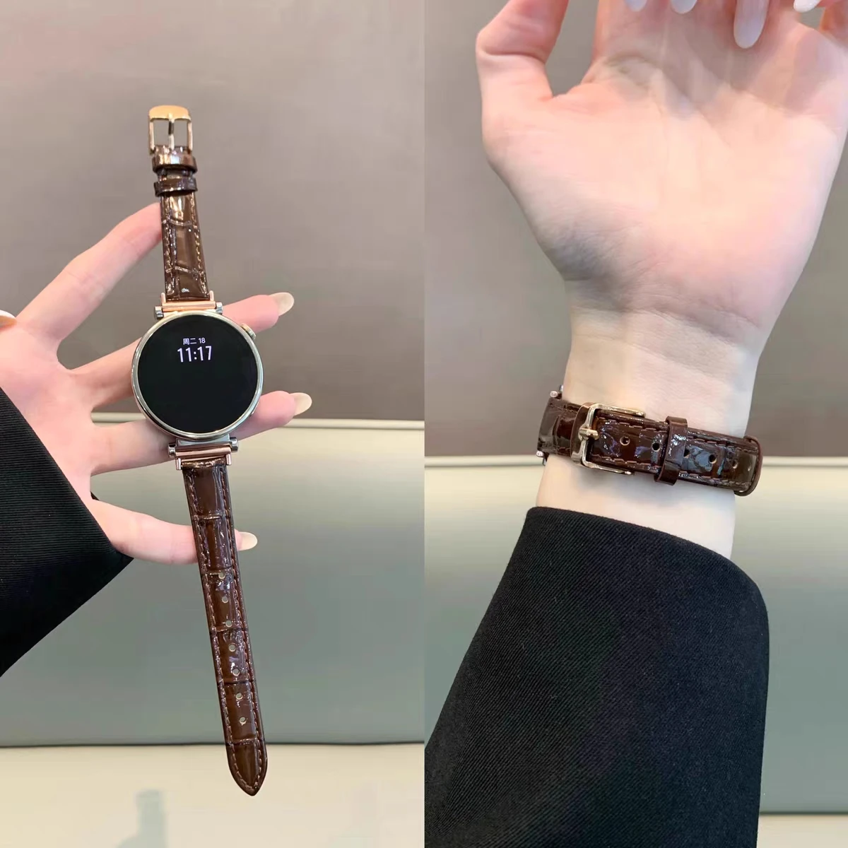 Stylish Leather Loop Strap - Premium Fashion Band for Smartwatches, Available in Multiple Sizes