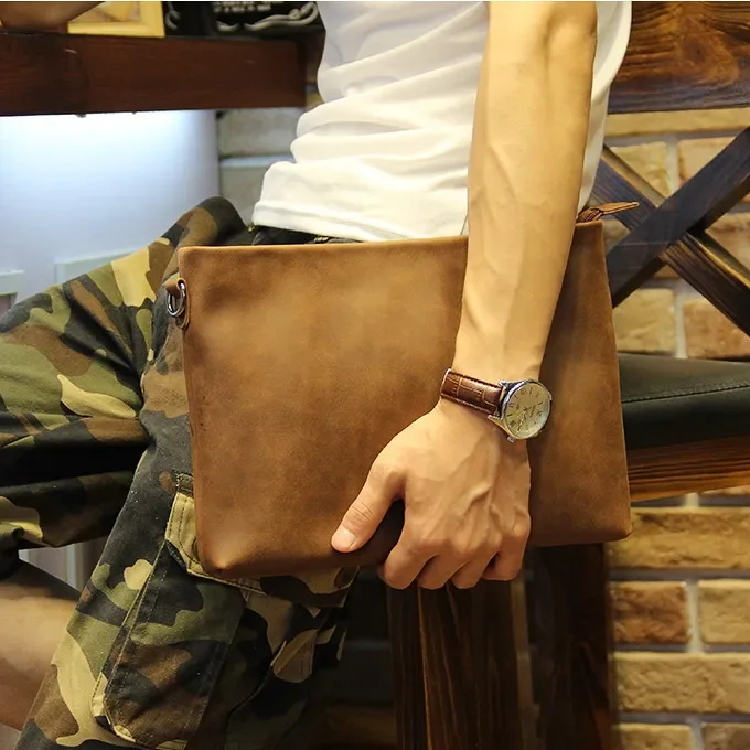 

Bags Capacity Horse Bags For Men Clutch Envelope Male Casual Male Clutch Leather Hand Bag 2022 New Crazy Business Large