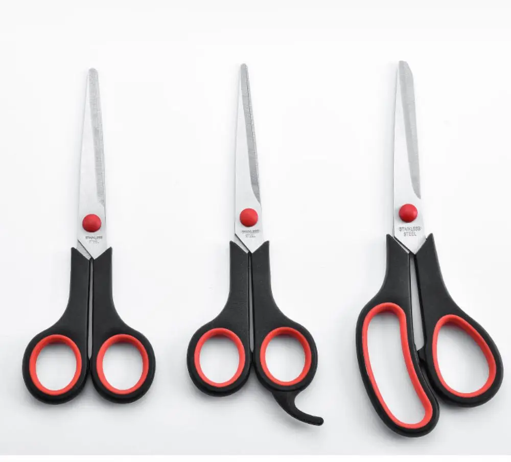 Description Picture 5 of itemStainless Steel Scissors Student Stationery Scissors Household Multi-Function Office Paper Cuttings Thread Cutting Head Scissors