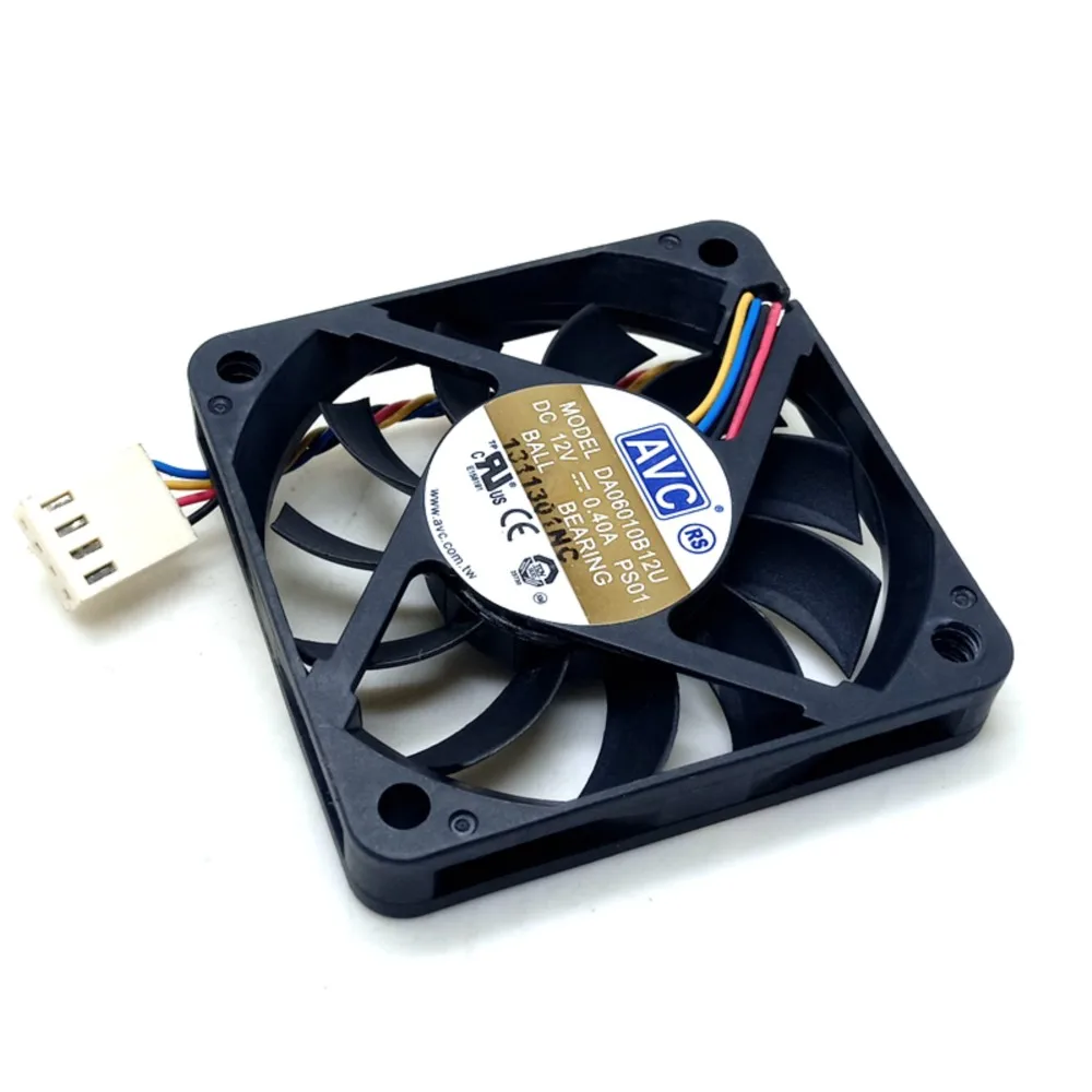 60mm pwm fan slim For AVC DA06010B12U 10mm thickness 6010 12V 0.40
