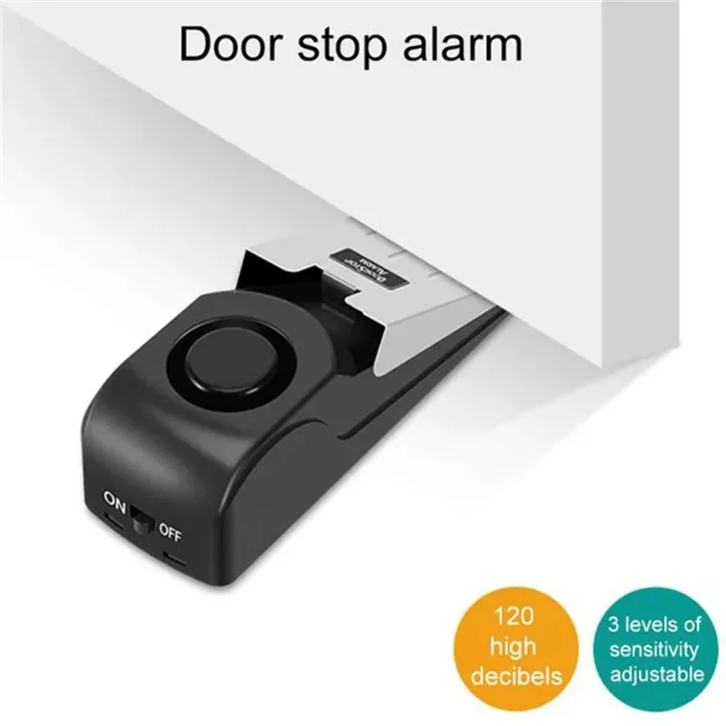 casa viagem mini anti roubo em forma de cunha 120db 01