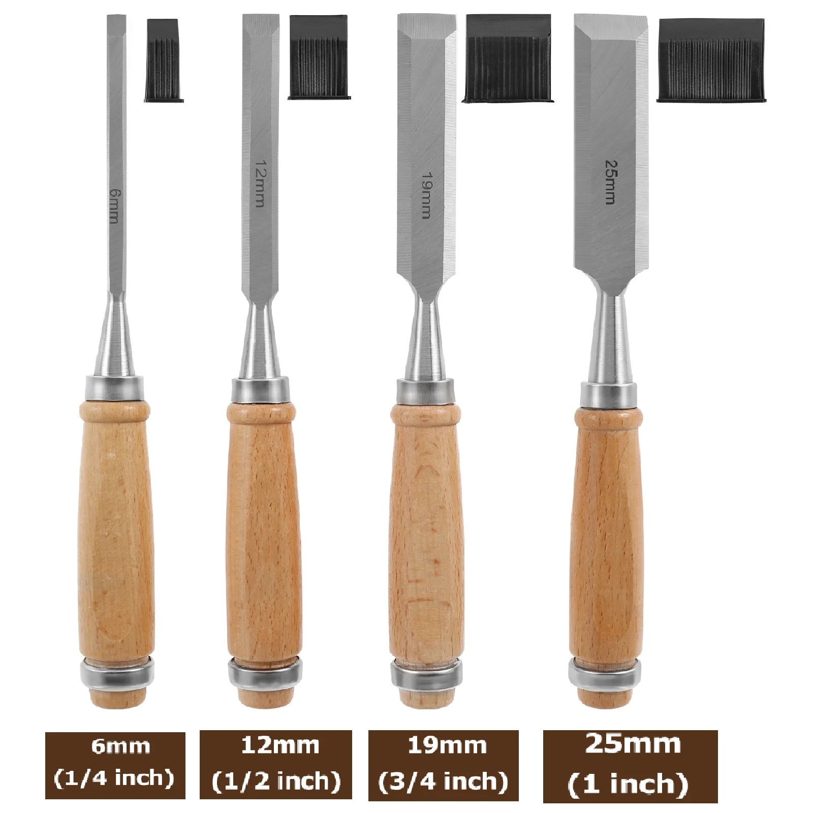 4pcs 나무 조각 도구 나무 치즐 목공을위한 칼 조각 목공 애호가 장인 조각 초보자 공예 가제트