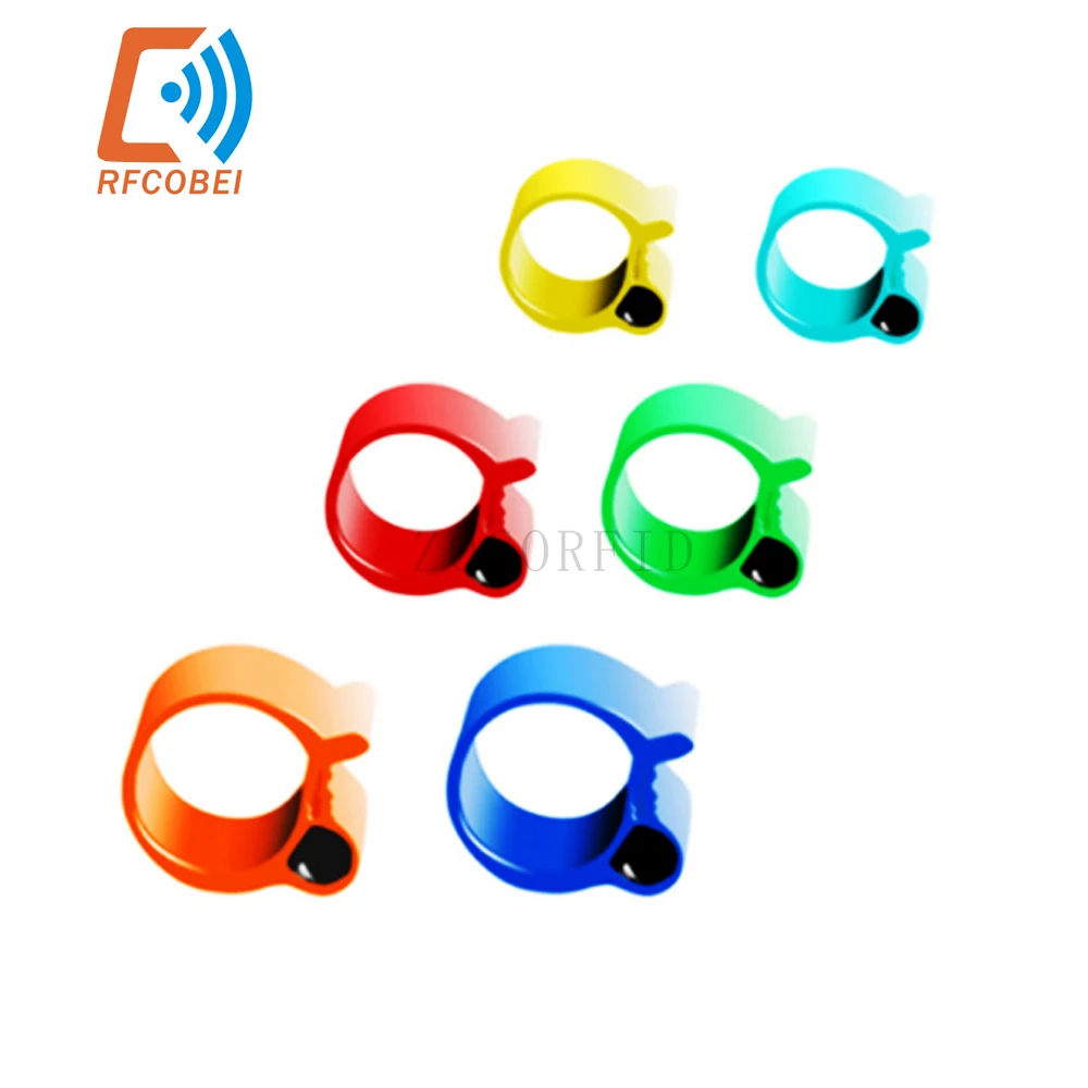 100pcs  Electronic RFID chicken/ Duk Ring Tag For Tracking With 125KHz/134.2KHZ Chip Training supplies