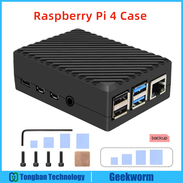 Boîtier Raspberry Pi 3, boîtier de refroidissement passif en alliage  d'aluminium Pi 3B pour Raspberry Pi 3 modèle B Plus / 3B - AliExpress