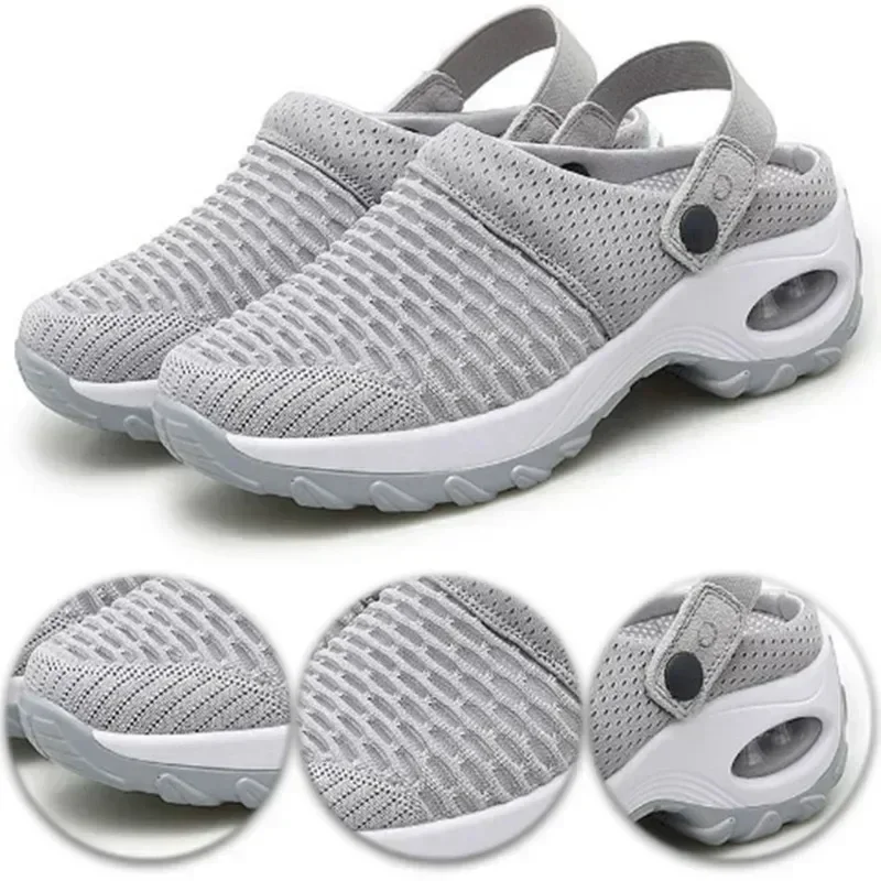 New Summer Breathable Mesh Outdoor Sandals for Women Comfort Casual Arch Support Slippers Anti-slip Treking Beach Sandals