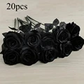 Black roses-20pcs