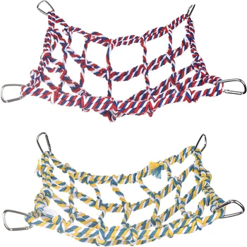 1 pz rete per amaca per animali domestici robusta letto intrecciato per piccoli animali domestici pappagalli porcellini d'India divertente gioco appeso attrezzatura per il sonno